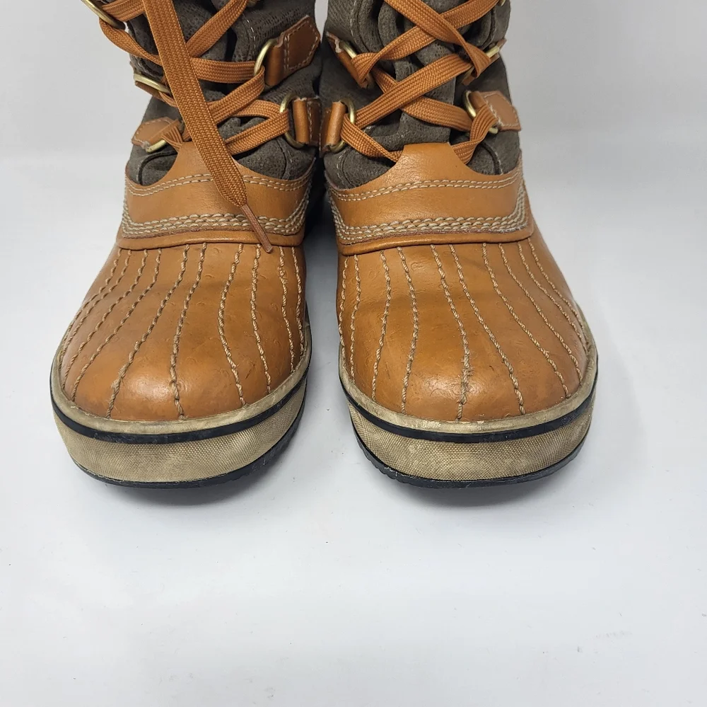 Sorel Women Tall Lace‎ Up Winter Waterproof Boots Size 7